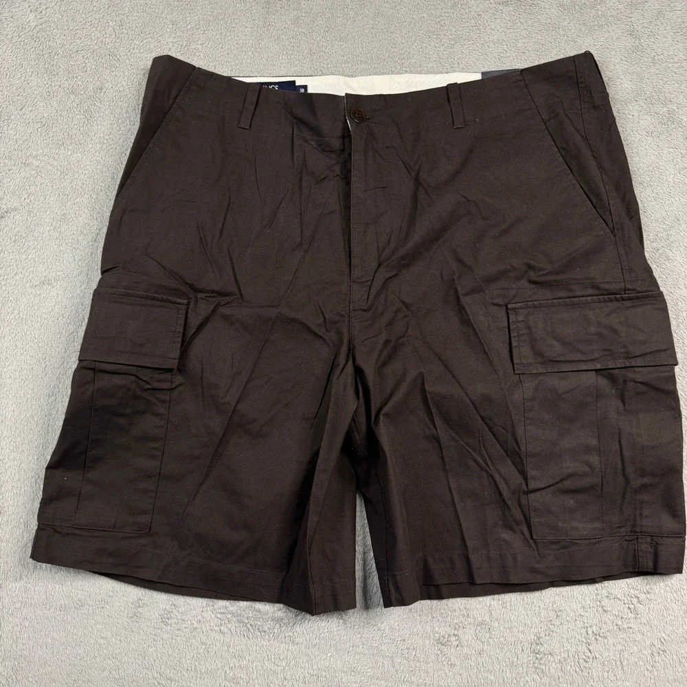 NWT Lincs David Chu Mens Cargo Shorts Brown Size W38in.Cotton Casual Utility‎